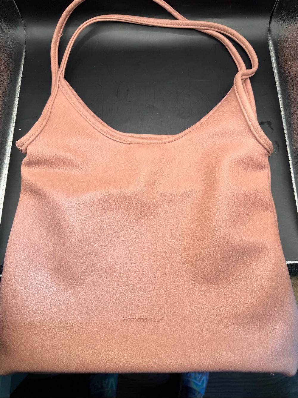 Montana West Blush Pink Faux Leather Hobo Shoulder Tote Bag